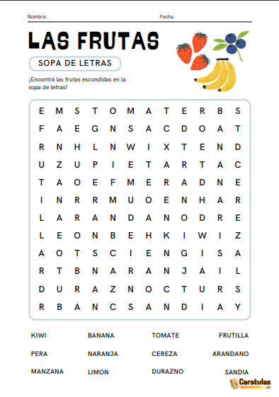Sopa de Letras para Imprimir: Descargar Gratis en PDF 42 Sopa de Letras para Imprimir: Descargar Gratis en PDF